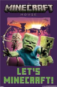 A MINECRAFT MOVIE - ZOMBIE, CREEPER, SKELETON POSTER - 22x34 - 26172