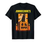 Minecraft Halloween Black Cat On Pumpkin Scene T-Shirt