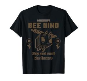 Minecraft Bee Kind Stop And Smell The Flowers T-Shirt