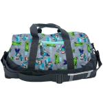 Minecraft Duffle Bag, 16 inch Travel Sleepover Weekender Bag for Girls & Boys, Green/Gray