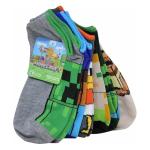 Minecraft No Show Socks 6-Pack, Size Large (3-9)