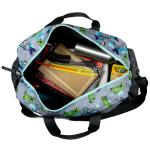 Minecraft Duffle Bag, 16 inch Travel Sleepover Weekender Bag for Girls & Boys, Green/Gray