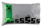 Jay Franco Minecraft Creeper Twin Bed Set, Drapes and Pop Up Hamper Bundle