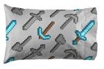 Jay Franco Minecraft Isometric Full Bed Set, Drapes and Creeper Pop Up Hamper Bundle