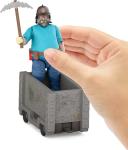 Mattel Minecraft Action Figure Set, Explosive Minecart Escape with 4-inch Steve & Mining Accessories, Toy Collectible Inspired by The Movie