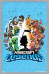 Trends International Minecraft: Legends - Blue Wall Poster, 22.4L x 14.7W, Gray Framed Version