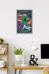Trends International Minecraft - Creeper Do Not Enter Wall Poster, 22.4L x 14.7W, Gray Framed Version