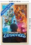 Trends International Minecraft: Legends - Key Art Wall Poster, 22.4L x 14.7W, Blonde Framed Version