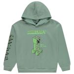 Minecraft Boys Hoodie Sweatpants Set - Black and Green Creeper Face Costume Hoodie Sweatshirt and Sweatpants Set (Jade Black, X-Large)