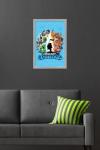 Trends International Minecraft: Legends - Blue Wall Poster, 22.4L x 14.7W, Gray Framed Version