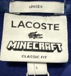 NWT Lacoste Minecraft Hoodie Logo Unisex Pullover Drawstring Blue Size Large