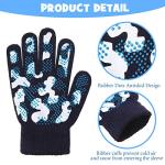 Syhood 6 Pairs Stretch Winter Kids Gloves Camouflage Full Fingers Gloves for Boys 5-8 Years old (Classic Colors, Medium)