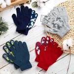 SATINIOR 6 Pairs Boys Girls Magic Stretch Gripper Gloves Winter Knitted Full Finger Gloves for 4-8 Years Old Kids, 6 Styles