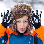 SATINIOR 6 Pairs Boys Girls Magic Stretch Gripper Gloves Winter Knitted Full Finger Gloves for 4-8 Years Old Kids, 6 Styles