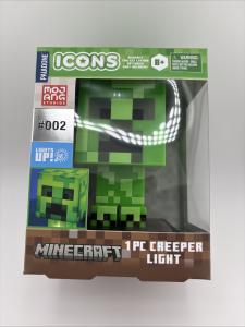 Minecraft ICONS Creeper Night Light Lamp 3D Character Figure Paladone #002 NEW!