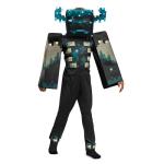 Disguise Minecraft Warden Costume, Official Deluxe Minecraft Costume for Kids with Headpiece and Jumpsuit, Child Size (10-12)