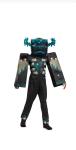 Minecraft Warden Costume 4/5 XS Deluxe Mask Jumpsuit Game Pixal Halloween New