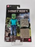 A Minecraft Movie Zombie Cobblestone & Oak Wood Block 4" Figure Mattel 2025 New