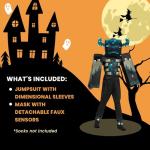 Disguise Minecraft Warden Costume, Official Deluxe Minecraft Costume for Kids with Headpiece and Jumpsuit, Child Size (10-12)