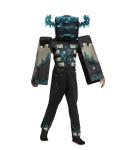 Minecraft Warden Costume 4/5 XS Deluxe Mask Jumpsuit Game Pixal Halloween New