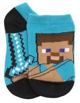 Minecraft Boy's 5 Pack Character Socks, Green/Charcoal, Small