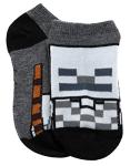 Minecraft Boy's 5 Pack Character Socks, Green/Charcoal, Small