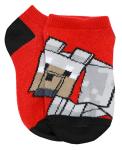Minecraft Boy's 5 Pack Character Socks, Green/Charcoal, Small
