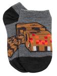 Minecraft Boy's 5 Pack Character Socks, Green/Charcoal, Small
