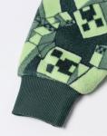 Minecraft Creeper Boys Green Blanket Hoodie | Soft Fleece Pullover with Hood & Long Sleeves | Cozy Loungewear