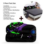 BDUCOK 5 Pieces Gamer Comforter Set for Boys Gaming Bedding Set Twin Size,Video Game Controller Comforter for Boys Kids Adult 3D Gamepad Microfiber Bed in A Bag Sets3001,Twin