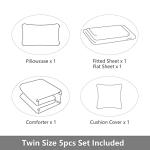 ROWADALO 5 Pieces Bed in A Bag Gamer Bedding Set for Boys Kids Adult Gaming Comforters Set,Boys Bed in A Bag Set Twin Size Comforter with Fitted Sheet Flat Sheet Pillowcase pillowsham,DJTH5025Twin