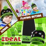 Minecraft Boys Beanie Hat Gloves And Scarf Set, Winter Accessory Set - Boys Gift (One Size, Green/Black Character)