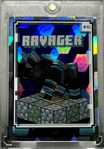 MINECRAFT RAVAGER RARE DIAMOND REFRACTOR HOLO PRIZM INVESTMENT CARD FOIL MINT