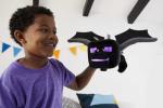 Mattel Minecraft Ender Dragon Plush Toy with Lights & Sounds, 12-inch Soft Doll with Posable Wings, Video Game Character