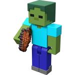 Minecraft Craft-A-Block Zombie Figure, Authentic Pixelated Video-Game Characters, Action Toy to Create, Explore and Survive, Collectible Gift for Fans Age 6 Years and Older