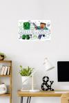 Trends International Minecraft: Doodle - Steve & Creeper Wall Poster, 22.4L x 14.7W, Premium Poster & Mount Bundle