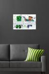 Trends International Minecraft: Doodle - Steve & Creeper Wall Poster, 22.4L x 14.7W, Premium Poster & Mount Bundle