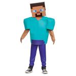Disguise Herobrine Steve Costume, Official Minecraft Deluxe Kids Costume with Mask, Size (10-12)
