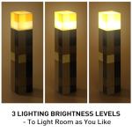 Vatitont Light-up Wall Torch with 3 Lighting Levels - USB Rechargeable Night Lamp - Torch Light with Wall Mount & Hand Held, Costume Cosplay LED Lighting Torch for Kid's Bedroom Decoration