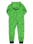 Minecraft Kids Fleece Creeper Hooded Union Suit Zip-Front Footless Sleeper Pajama (5/6, X-Small) Green