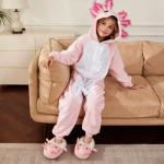 IceUnicorn Toddler Novelty Slippers Kids Cute Funny Animal House Shoes Girls Boys Christmas Plush Warm Bedroom Indoor Slipper (Axolotl, 24/25)