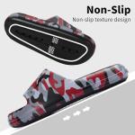 Ballaza Kids Cloud Slides Boys Girls Non Slip Slip On Shower Sandals, Comfort Slippers for Summer, Pool, Beach, and Water Activities Toddler 6 Camo Red