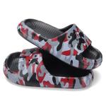 Ballaza Kids Cloud Slides Boys Girls Non Slip Slip On Shower Sandals, Comfort Slippers for Summer, Pool, Beach, and Water Activities Toddler 6 Camo Red