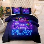Helloosuu Gaming Bedding Sets for Boys,Twin Comforter Set for Boys,Gaming Comforter Set for Boy,Kids Bedding Twin with 2 Pillowcases,Microfiber Boy Bed Set,All Season Use