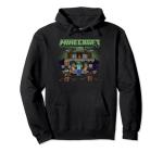Minecraft Halloween Monsters In Haunted House Group Shot Pullover Hoodie