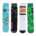 Bioworld Minecraft Men's 12 Days of Socks Adult Ankle and Crew Socks Mix and Match Advent Gift Box Set