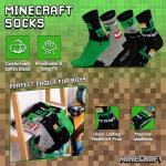 Minecraft Boys socks set of 4, video game character socks, back to school socks for boys, clothes for boys, Multicolour, 23-26 EU