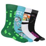 Bioworld Minecraft Men's 12 Days of Socks Adult Ankle and Crew Socks Mix and Match Advent Gift Box Set