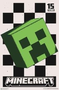 Trends International Minecraft: 15th Anniversary - Posterized Creeper Wall Poster, 19L x 13W, Premium Unframed Version