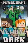 Trends International Minecraft - Beware Of The Dark Wall Poster, 19L x 13W, Premium Unframed Version